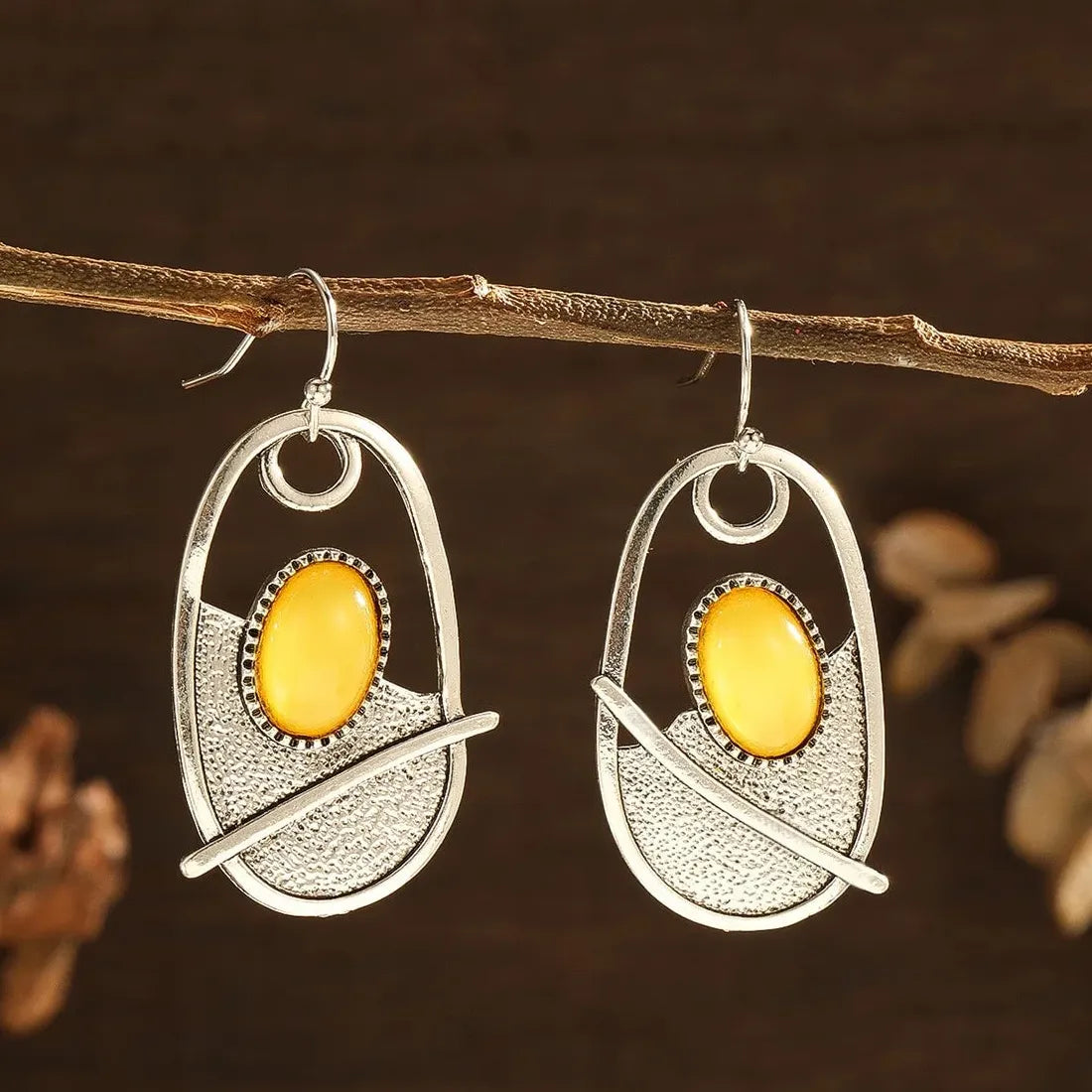 Retro Silver Minimalist Hollow Zinc Alloy Drop Earrings for Women & Teens