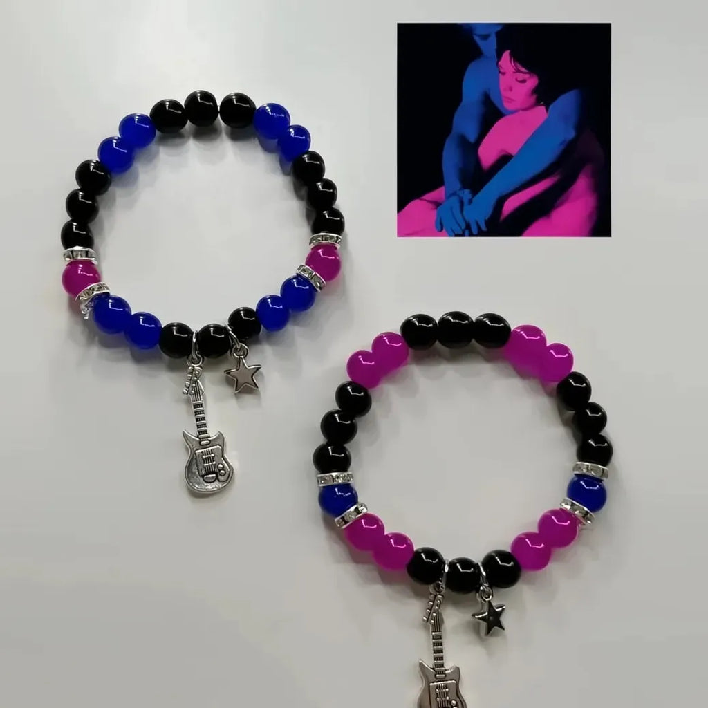2Pcs Acrylic Couple Beads Bracelets Matching Friends TV Girl Gift