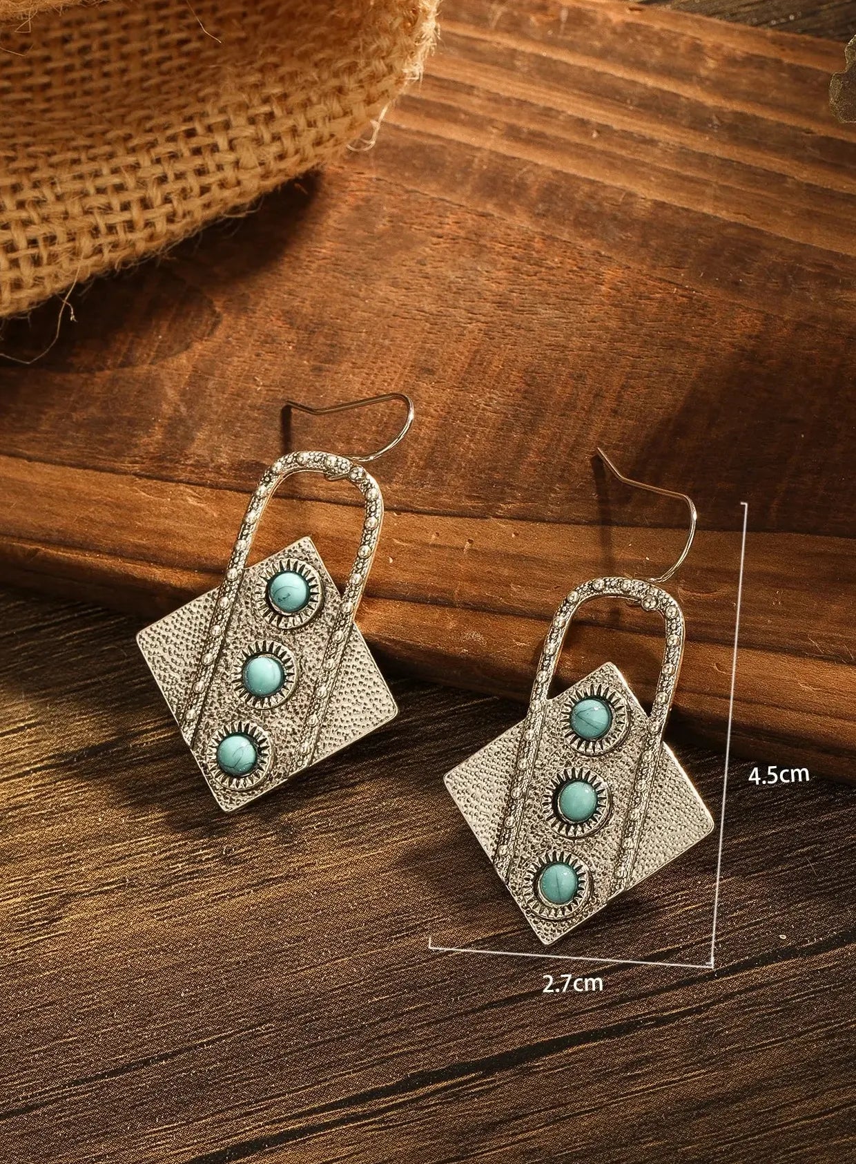 Retro Bohemian Geometric Diamond Zinc Alloy Women's Drop Earrings Ethnic Style