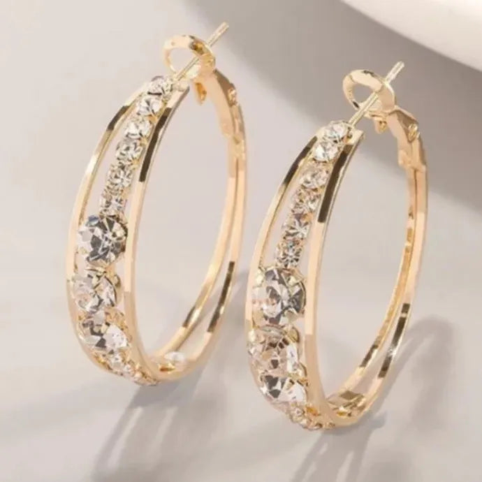 Women's Zircon Drop Earrings Copper Metal Wedding Banquet Jewelry