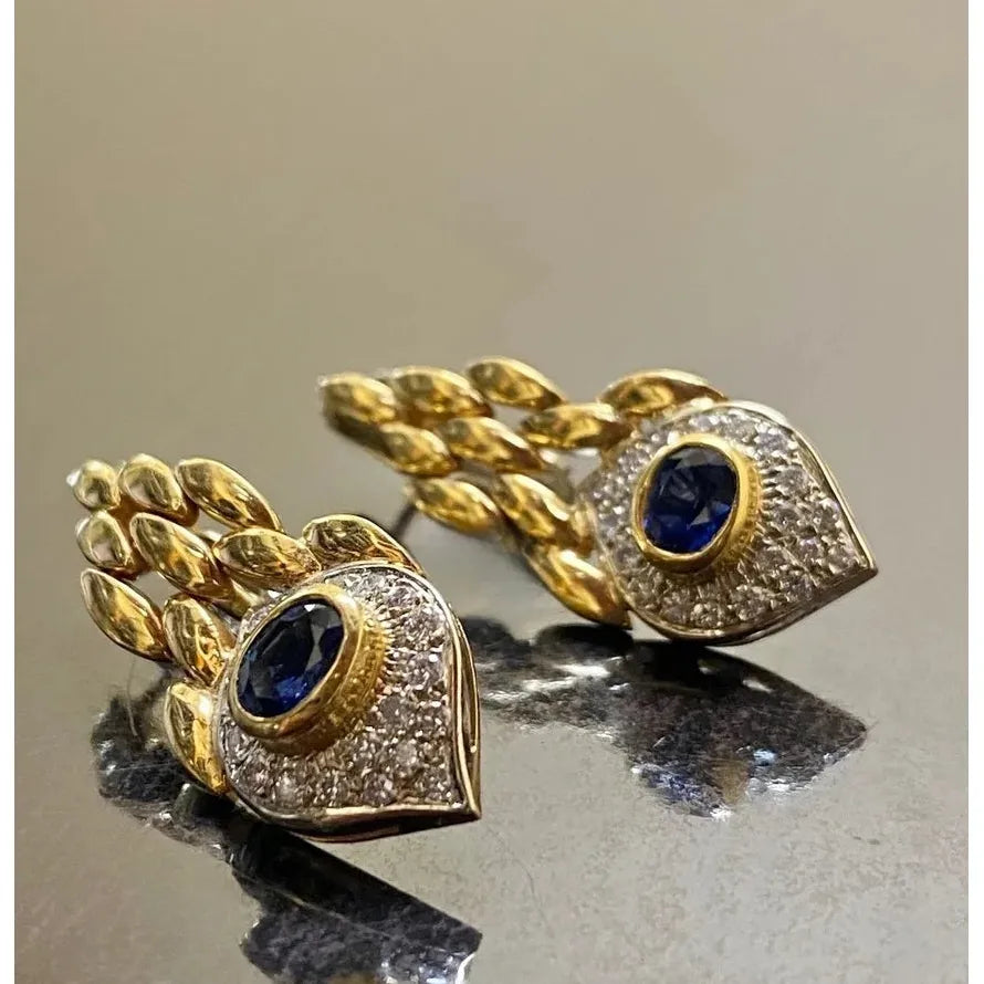Golden Greek Eye Devil's Eye Pendant Drop Earrings Zinc Alloy Women's Jewelry