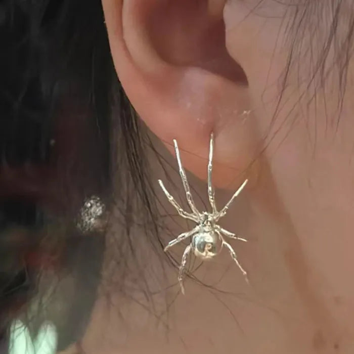 Vintage Gothic Spider Drop Earrings for Women Zinc Alloy Punk Jewelry Gift