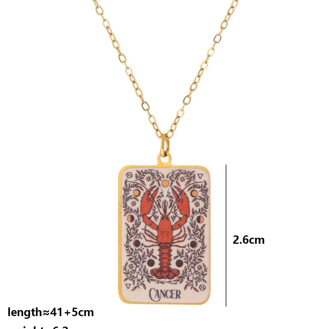 18k Gold Plated Stainless Steel Geometric Pendant Necklace for Women Stylish