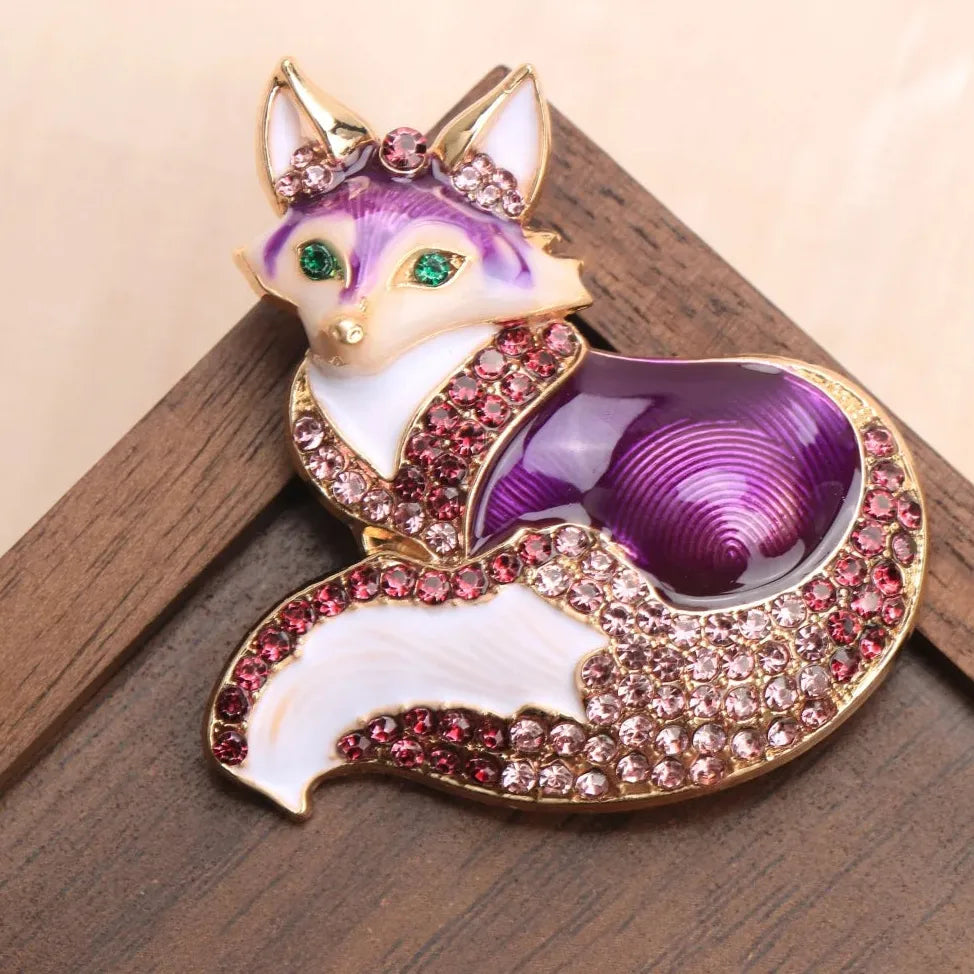 Vintage Fox Brooch Classic Jewelry for Women Elegant Style Accessory
