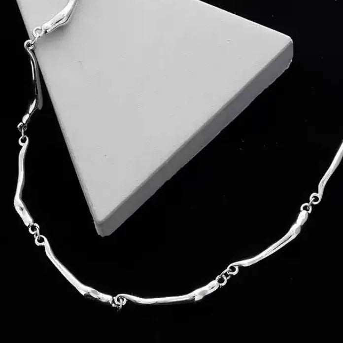 Punk Irregular Wave Chain Necklace Men Women Gothic Figaro Cuban Gift