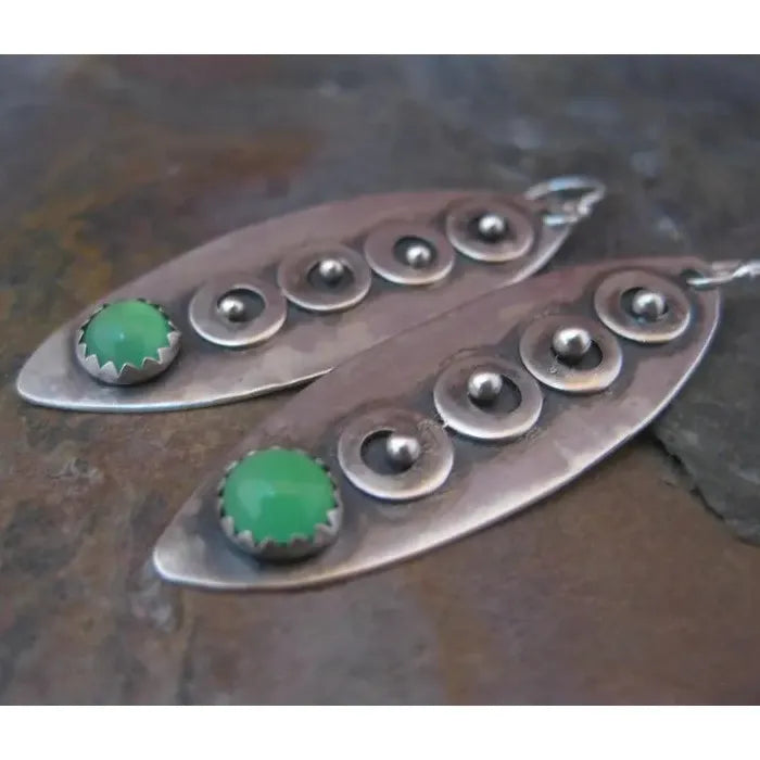 Vintage Bohemian Zinc Alloy Metal Carving Women's Pendant Drop Earrings Simple Design