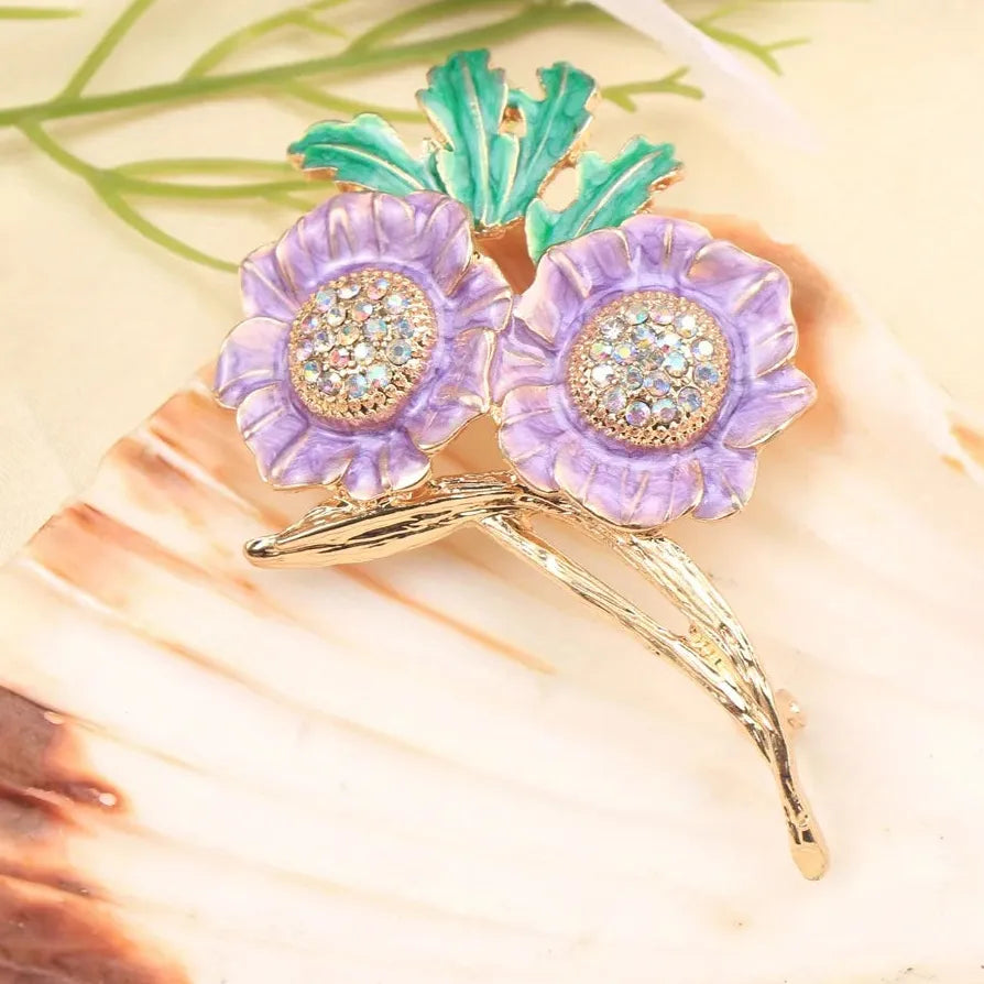Elegant Sunflower Brooch Pin Jewelry Gift for Men & Women