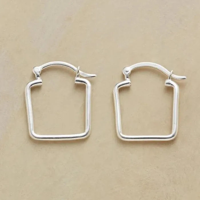 Retro Minimalist Geometric Silver Baseball Pendant Earrings Zinc Alloy Punk Unisex