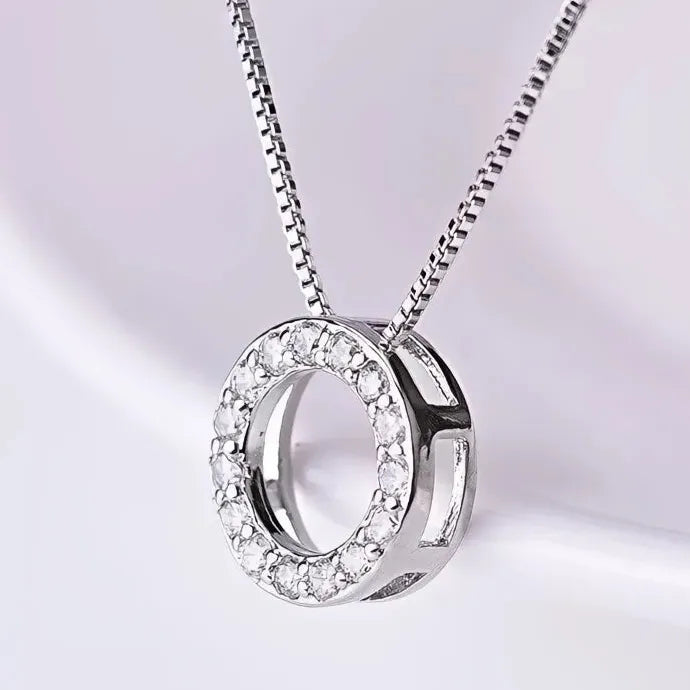 Trendy Geometric Cubic Zirconia Necklace Copper Alloy Clavicle Chain Women