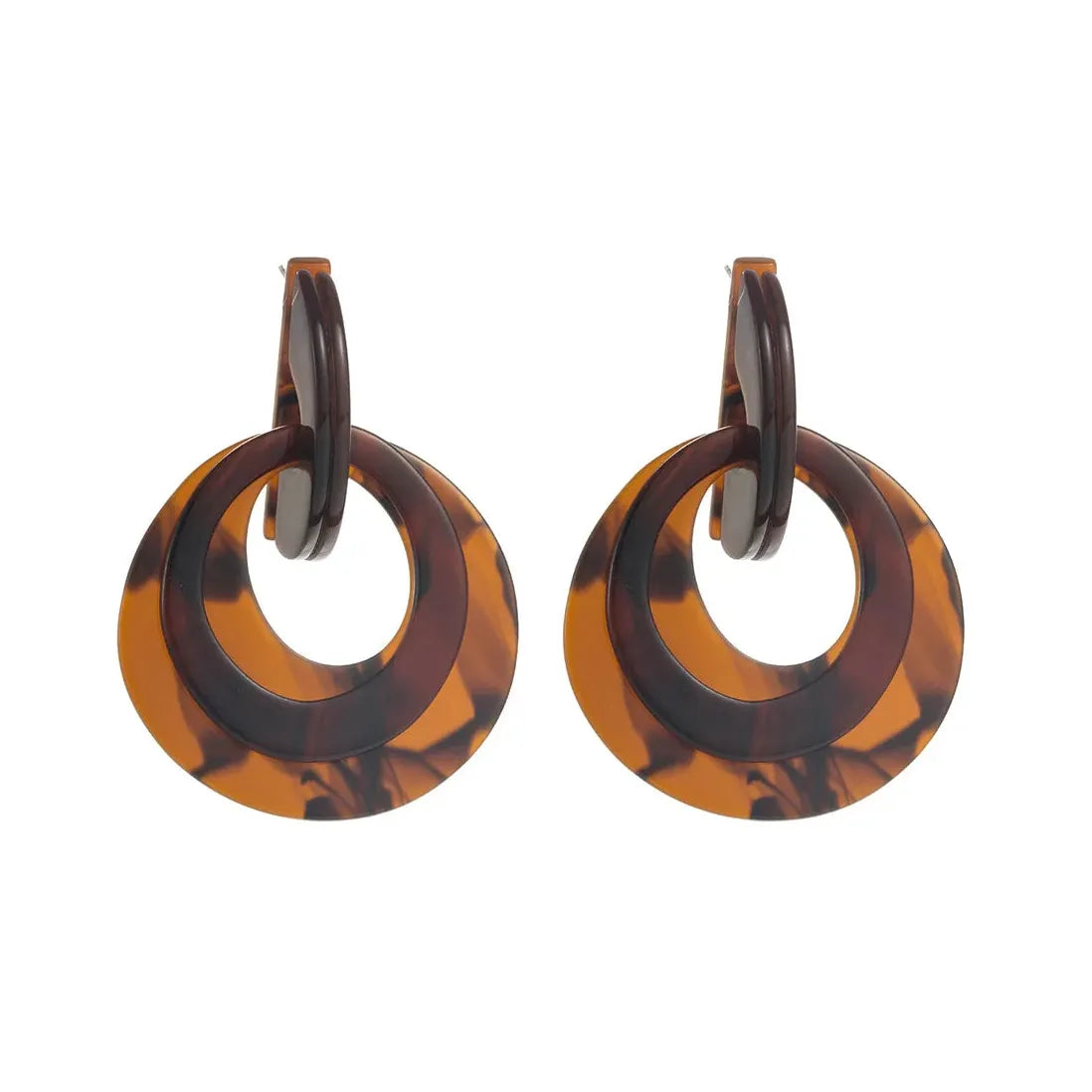 Large Circle Skeleton Drop Earrings for Women Vintage Retro Jewelry Gift