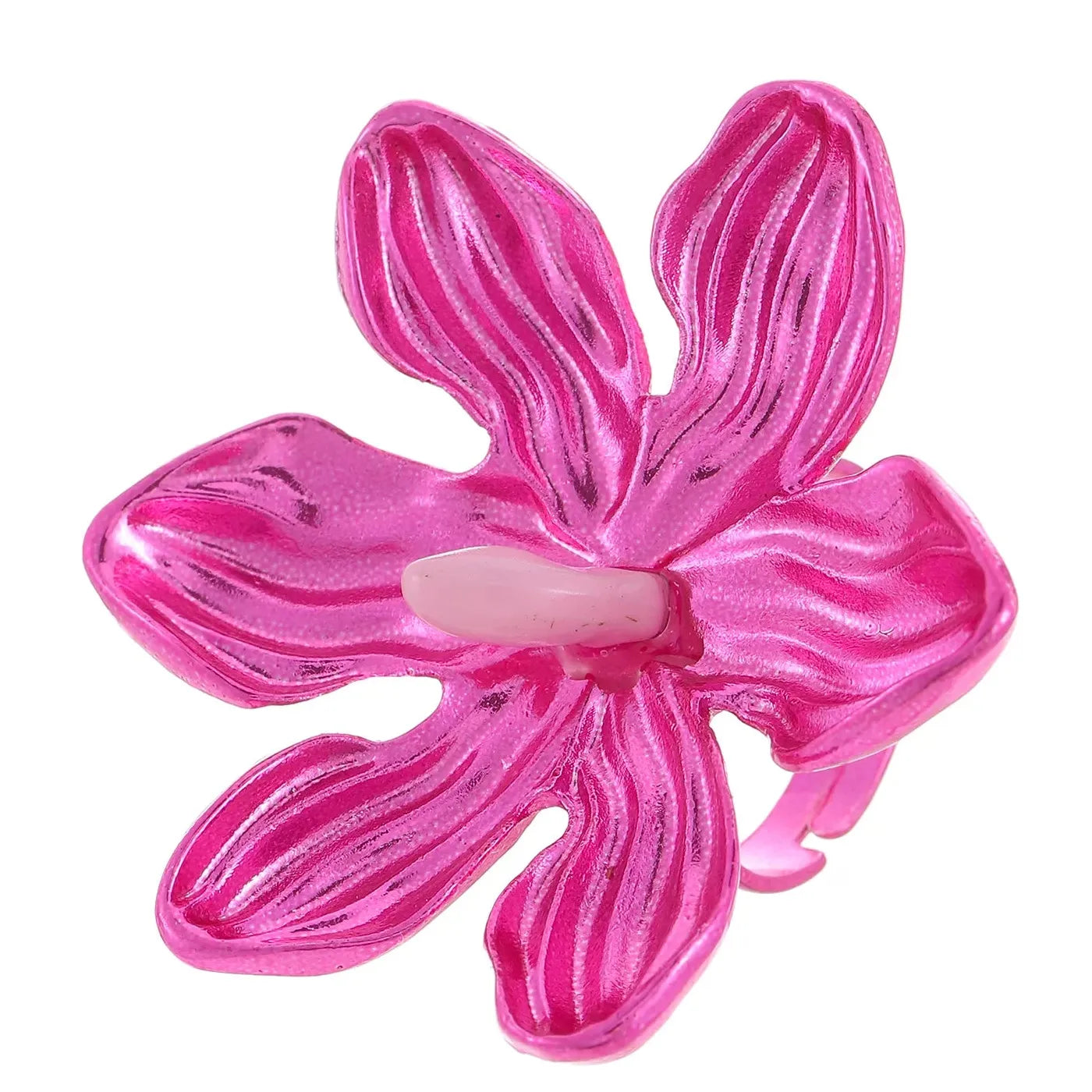 Adjustable Flower Ring Featuring Colorful Plant Pattern for Women Jewelry