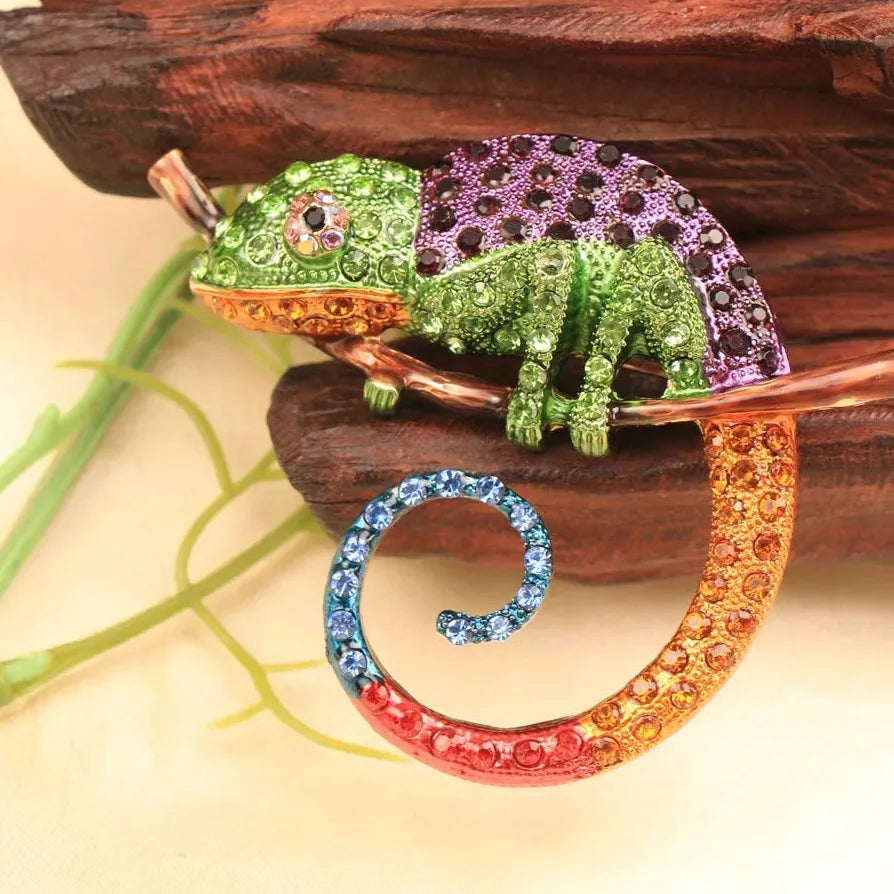 Classic Luxury Chameleon Brooch Gift for Men and Women