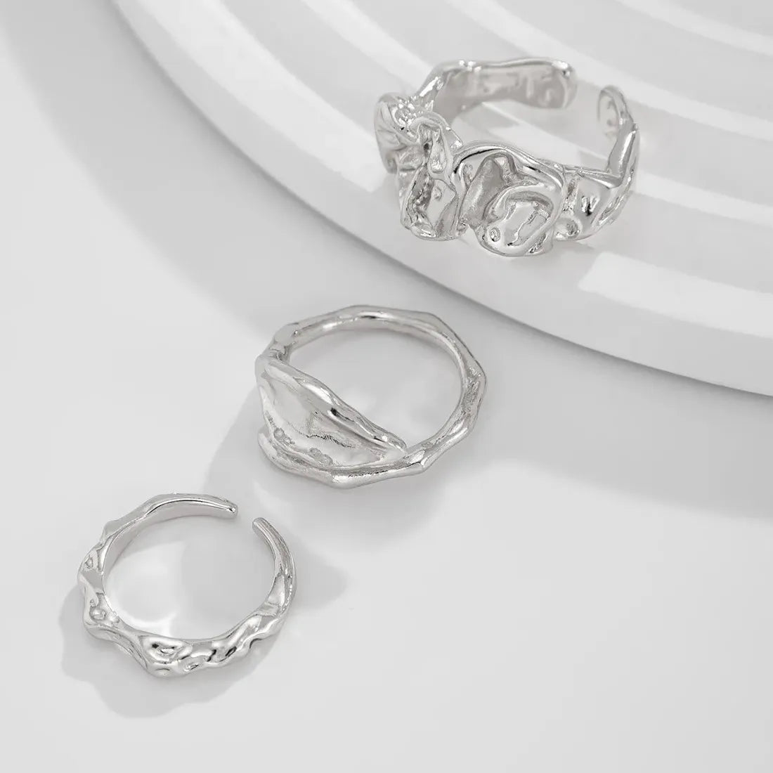 6Pcs Starfish Open Rings Punk Jewelry for Women Men Vintage Fashion Accessory