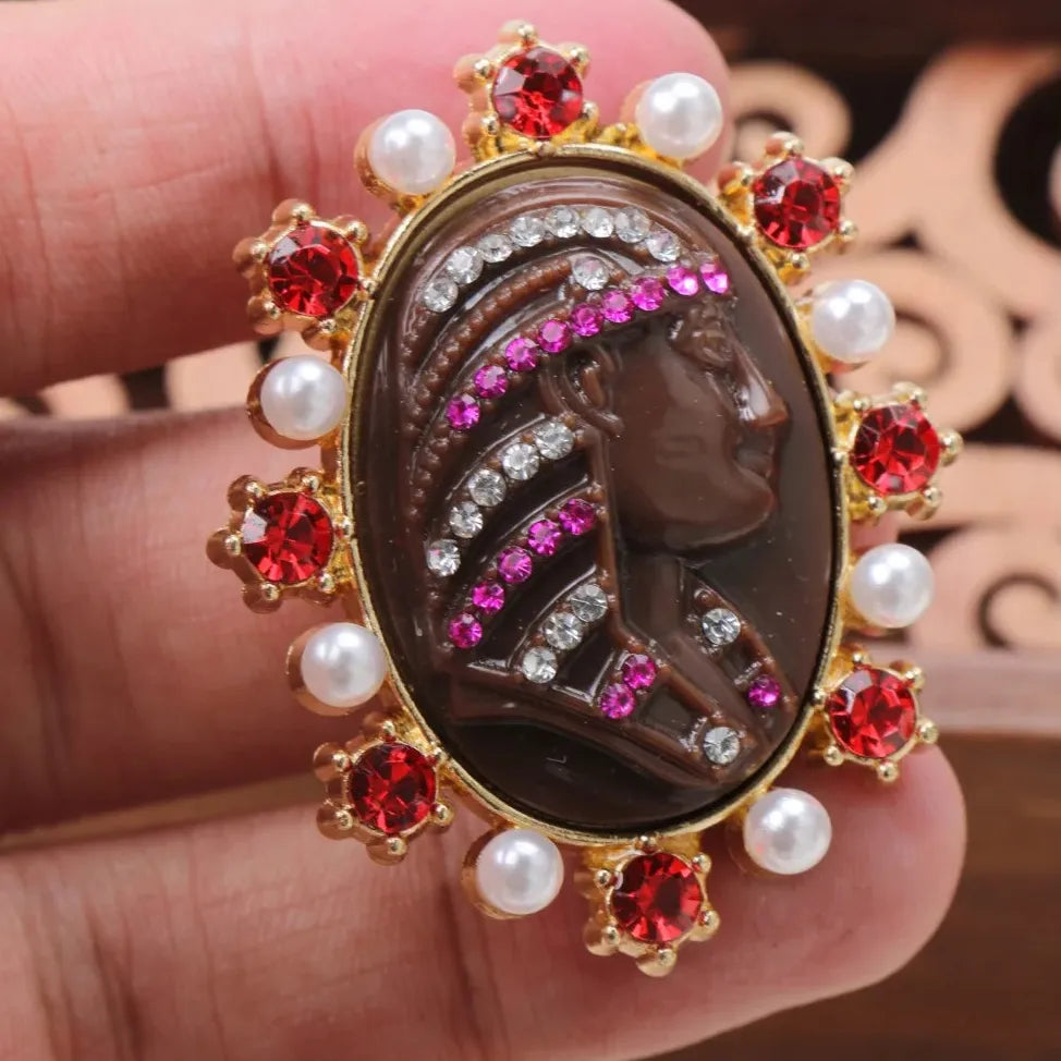 Luxury Indian Prince Flower Brooch Pin Classic Style Jewelry Gift