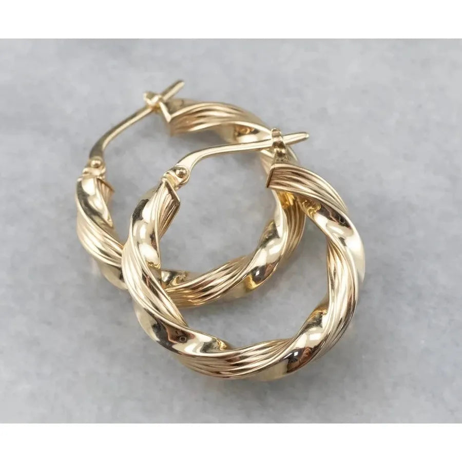 Glossy Metal Large Circle Geometric Drop Earrings for Women Retro Jewelry