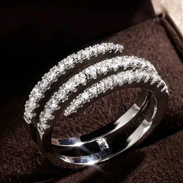 Fashion Surround Shaped Crystal CZ Bridal Wedding Party Rings for Women