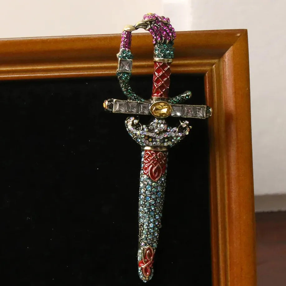 Vintage Sword Brooch Jewelry Gift for Men & Women Classic Style