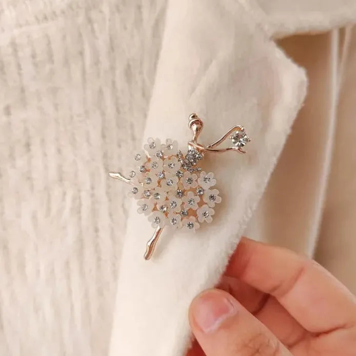 Luxury Ballet Girl Brooch Pin Elegant Gift for Men & Women