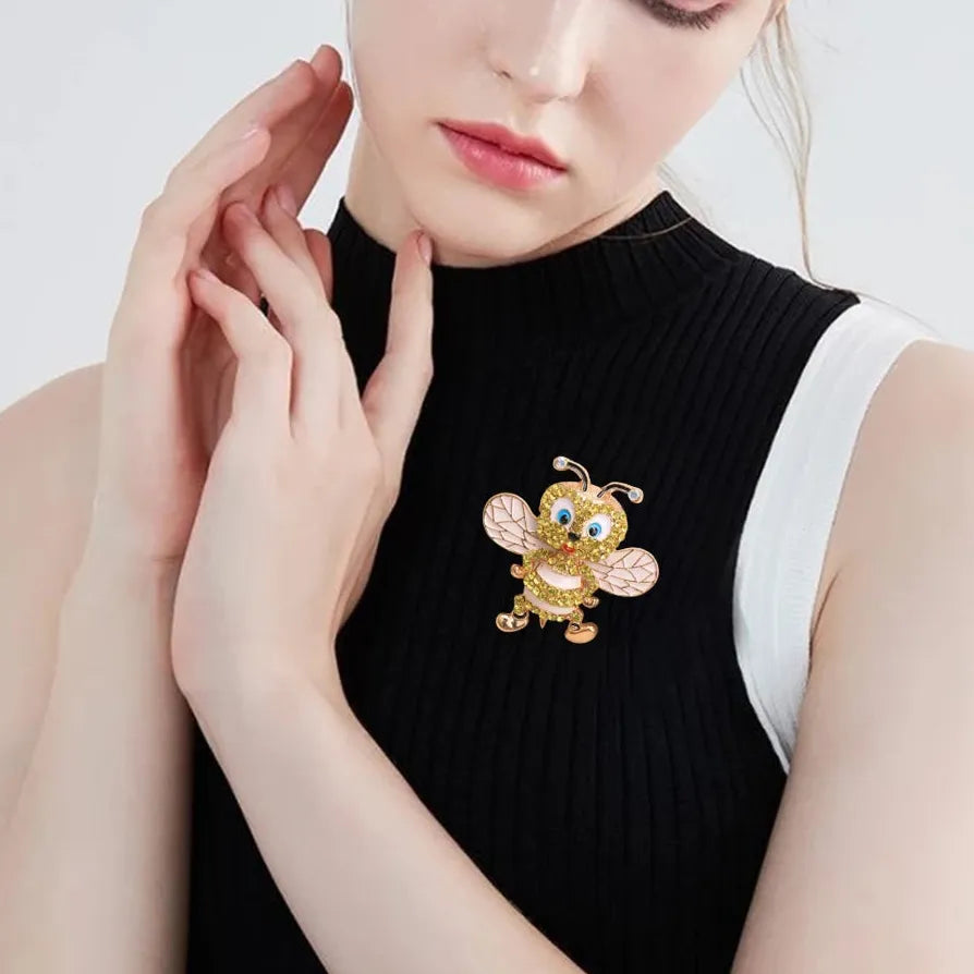 Cartoon Bee Brooch for Men & Women Wedding Party Gift Accessory
