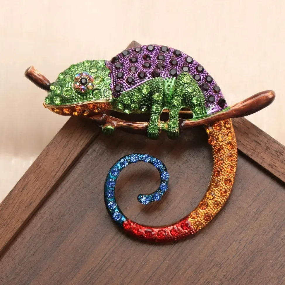 Classic Animal Brooch Pins Cat Lizard Flower Spider Insect Jewelry