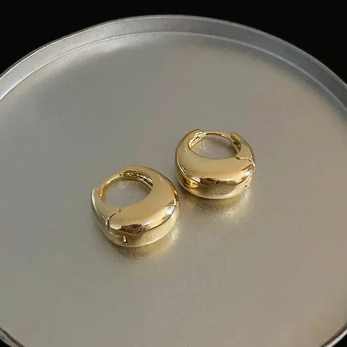 Geometric Copper Hoop Earrings Round Circle Punk Jewelry Gifts 2026