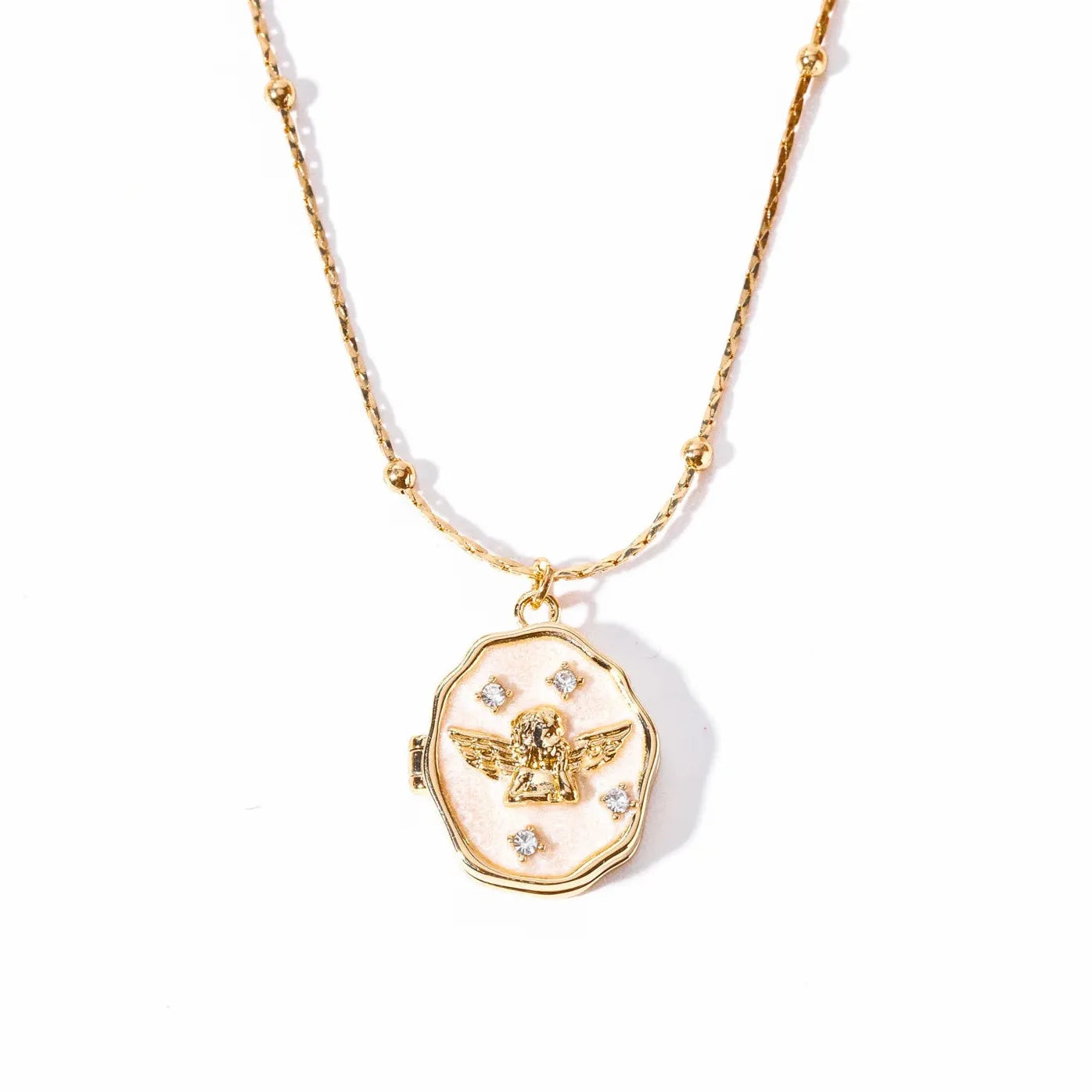 18K Gold Plated Butterfly Pendant Necklace Women Vintage Zircon Choker Jewelry