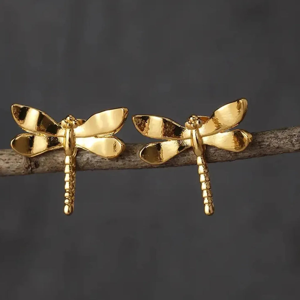 Dragonfly Drop Earrings for Women Zinc Alloy Long Party Wedding Jewelry