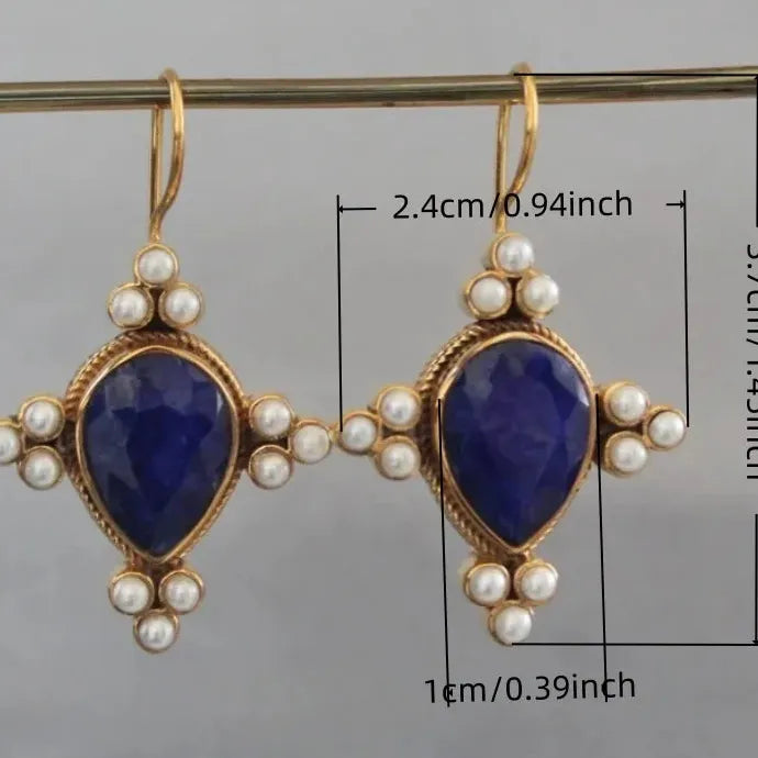 Elegant Retro Geometric Pearl Drop Earrings Women’s Wedding Jewelry Gift Zinc Alloy