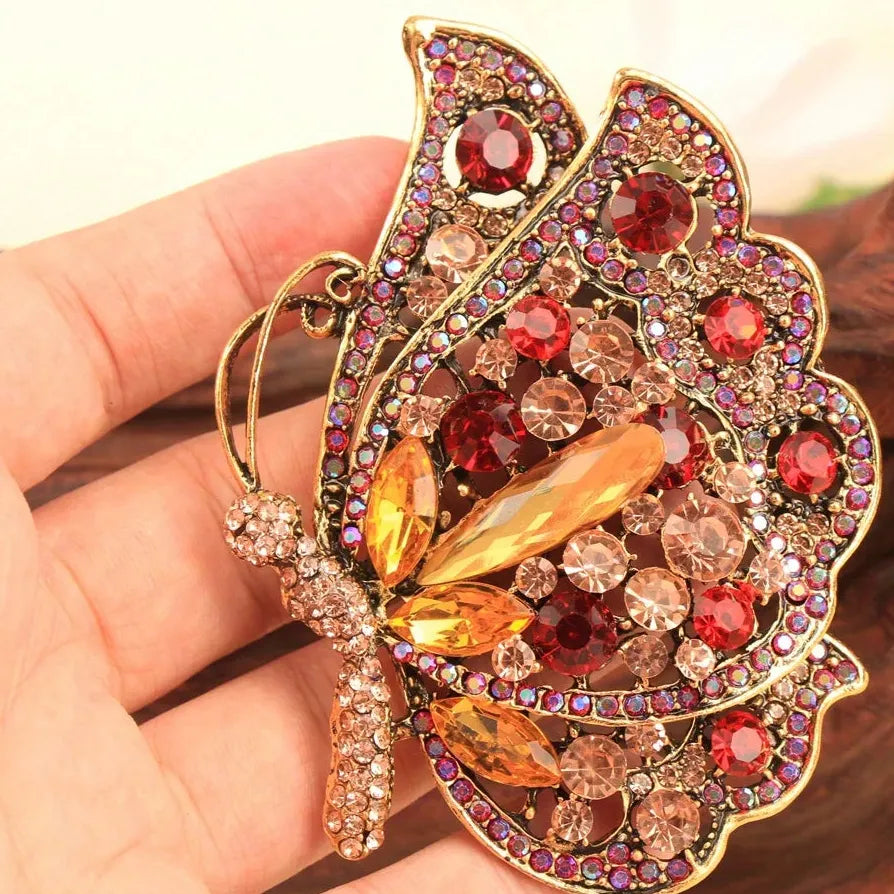 Classic Butterfly Insect Brooch Wedding Gift for Women Elegant Style