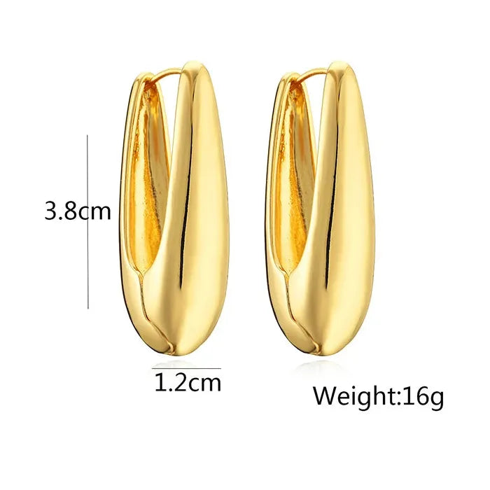 Women's Stainless Steel Geometric Drop Earrings Korean Y2K Luxury Jewelry