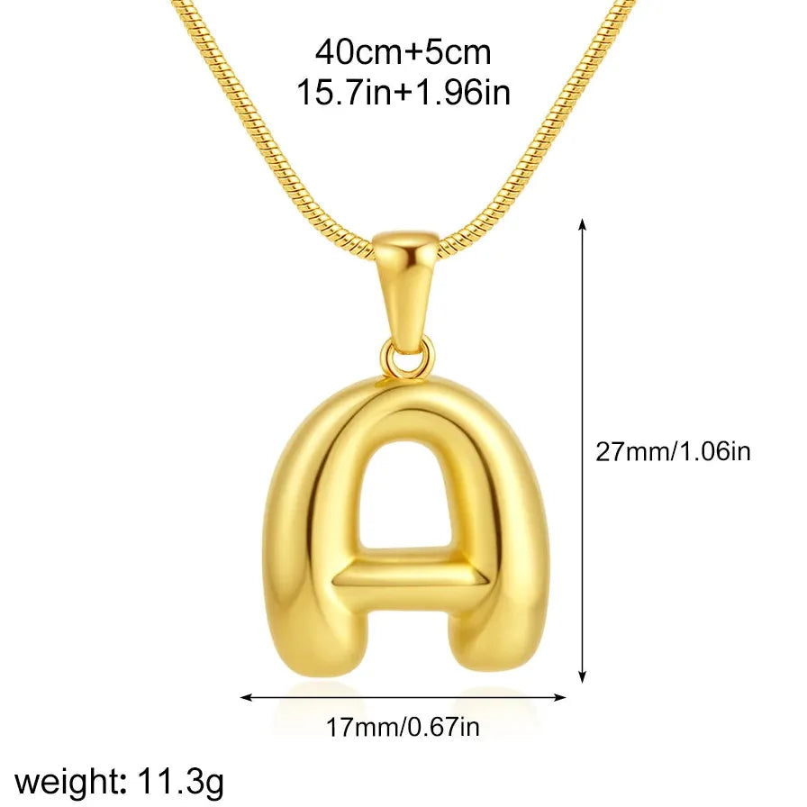 A-Z Alphabet Initial Necklace for Women 18k Gold Plated Pendant Choker Jewelry Gift