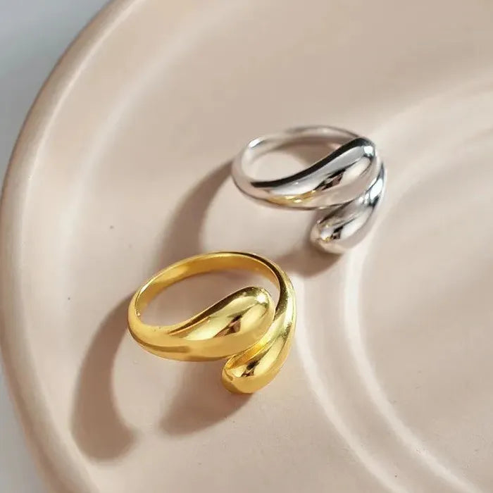 Adjustable Vintage Double Ball Cocktail Ring for Women Men Y2K Jewelry