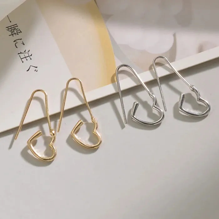 Stainless Steel Punk Paperclip Safety Pin Stud Earrings Gothic Jewelry