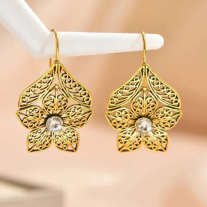 Bohemian Vintage Irregular Drop Earrings for Women Zinc Alloy Statement Jewelry