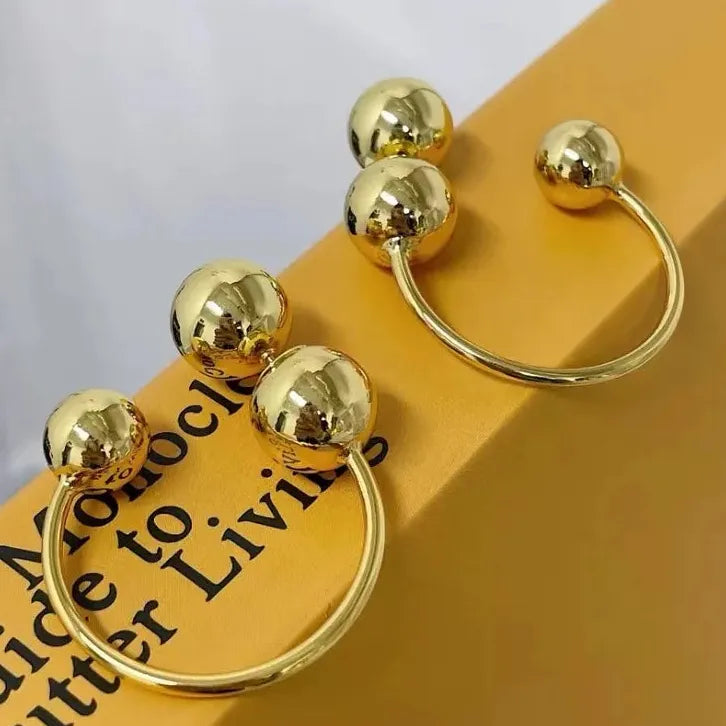 Trendy Smooth Ball Pendant Drop Earrings for Women Creative Y2K Design
