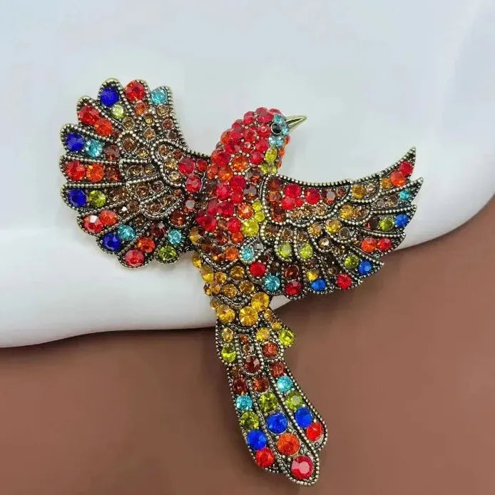 Luxury Bird Ladies Brooch Classic Party Coat Pin Elegant Gift Accessory
