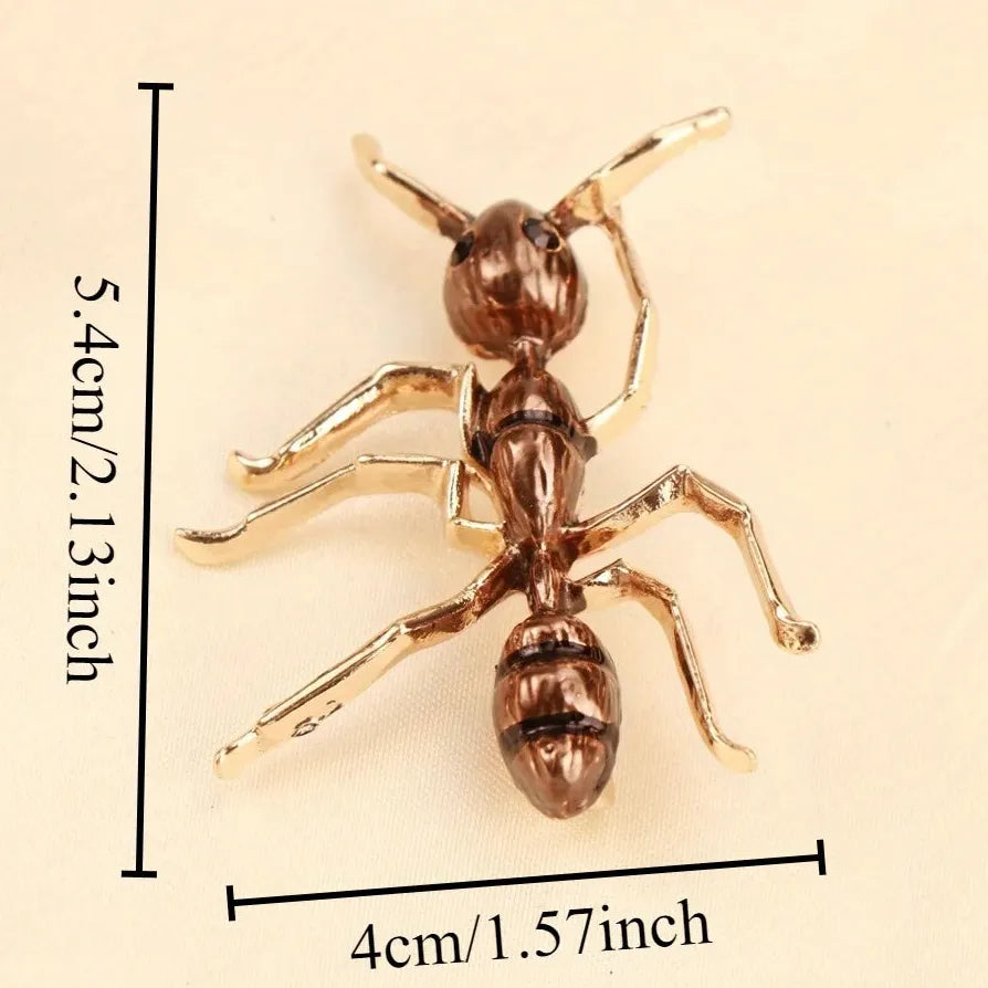 Luxury Classic Ant Brooch Jewelry Gift for Women and Men