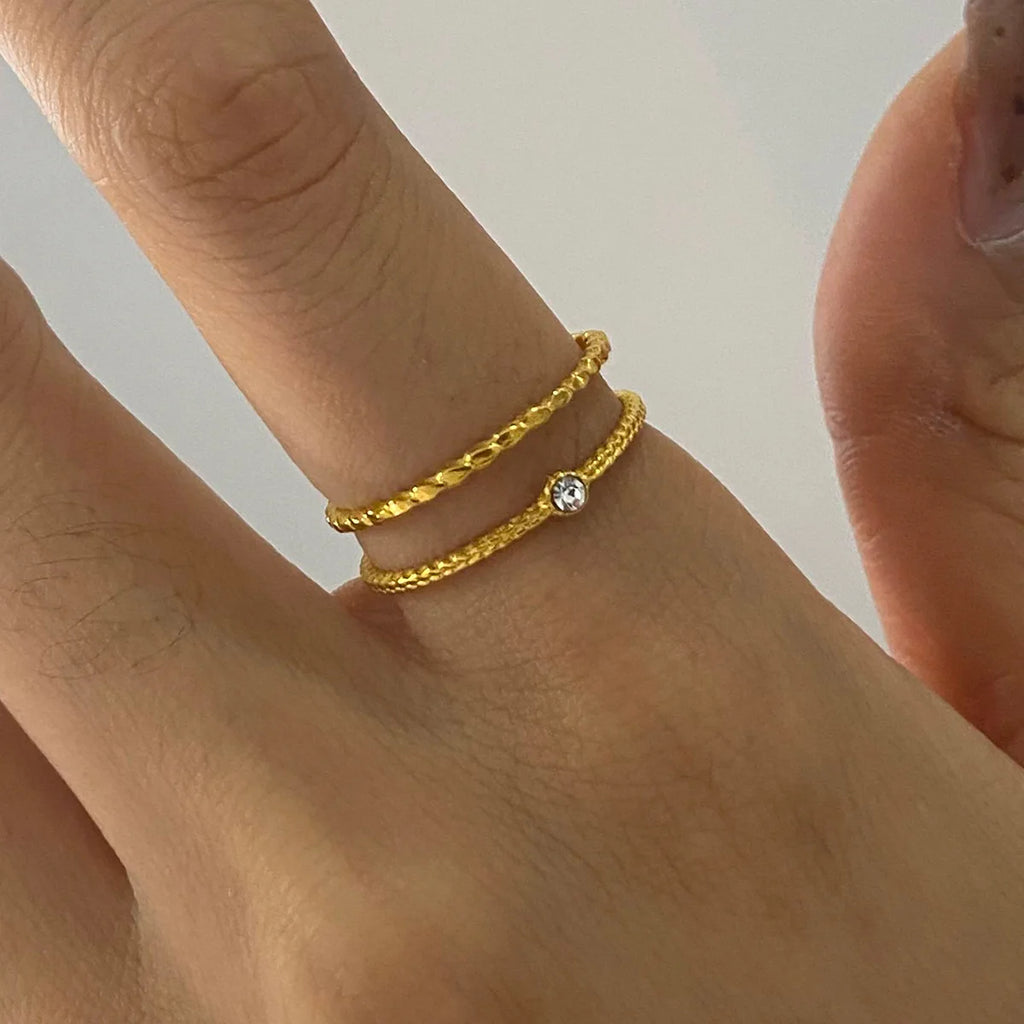 Hypoallergenic 18K Gold Plated Stainless Steel Starfish Stackable Knuckle Ring