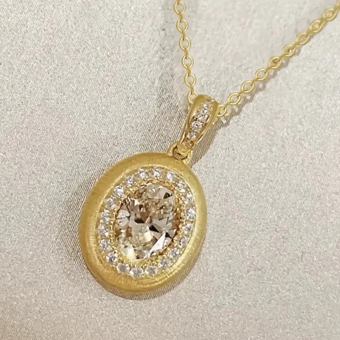 Luxury Women’s Geometric Copper Pendant Necklace with Cubic Zirconia Jewelry
