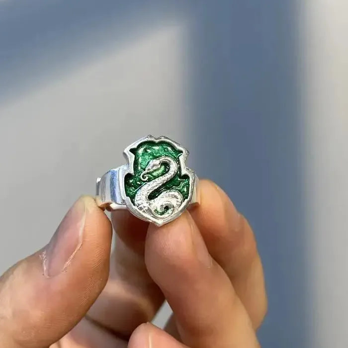 Unisex Gothic Punk Green Snake Wide Open Ring Kpop Gift Symbolic Jewelry