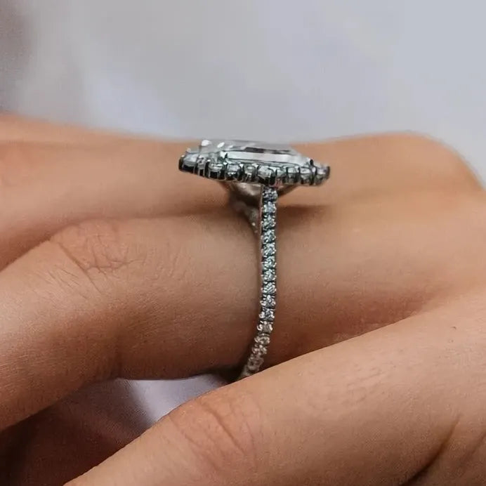Elegant Luxury Bridal Wedding Band Cubic Zirconia Sparkling Ring