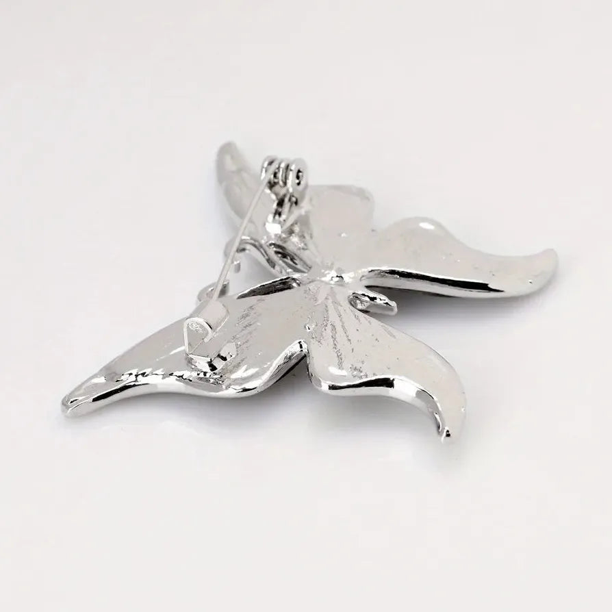 Vintage Butterfly Brooch Pin Shell Design Fashion Accessory for Women