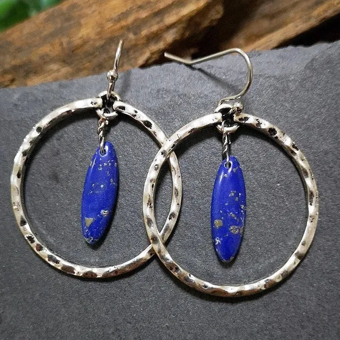Vintage Ethnic Style Bohemian Women's Zinc Alloy Round Water Droplet Earrings