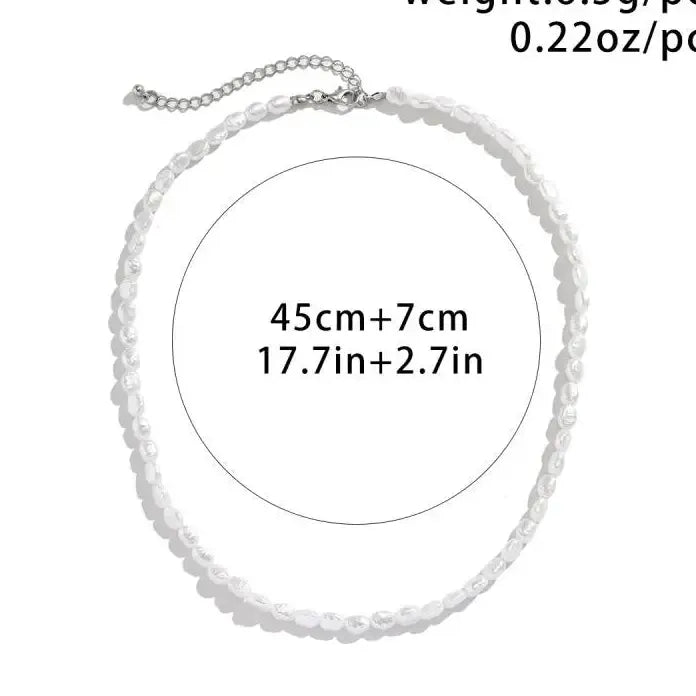Imitation Pearl Choker Necklace for Women Teens Punk Hip Hop Jewelry Accessory