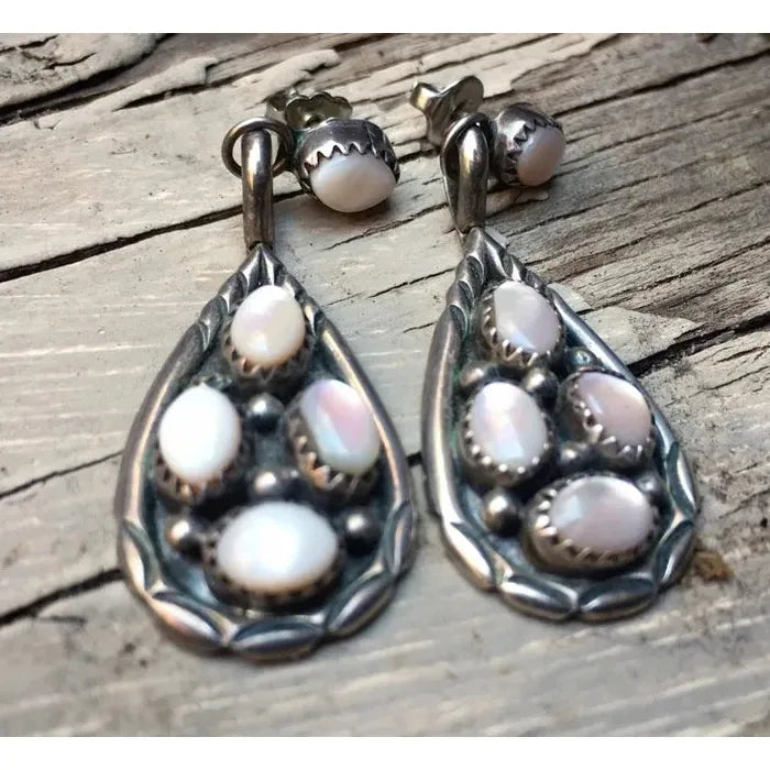 Bohemian Multi-Color Zinc Alloy Hook Pendant Earrings for Women Retro Ethnic