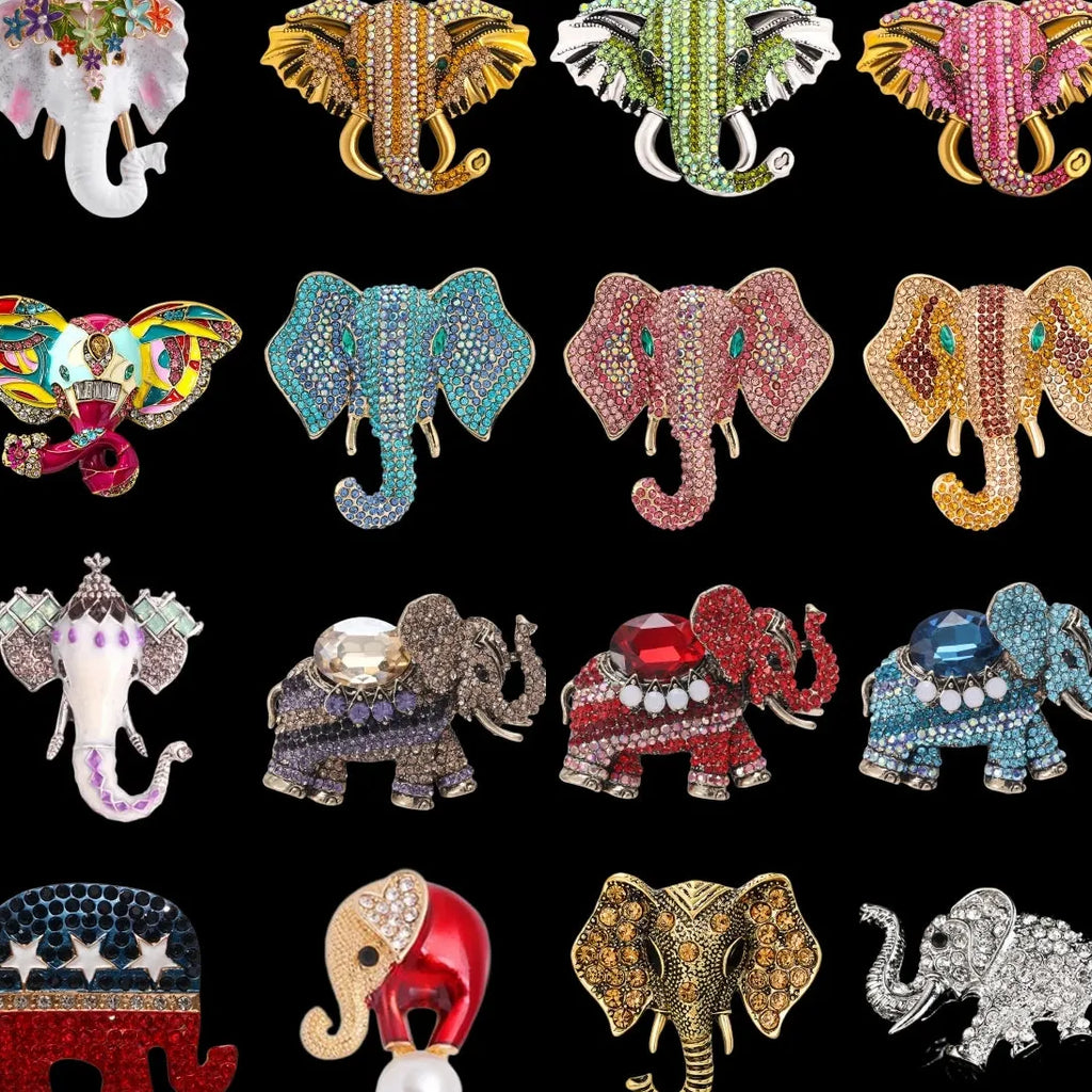 Classic Elephant Brooch Wedding Gift for Women and Men Stylish Accessory