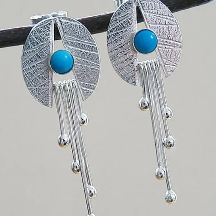 Vintage Ethnic Antique Zinc Alloy Metal Drop Earrings Women Punk Handmade Dangle