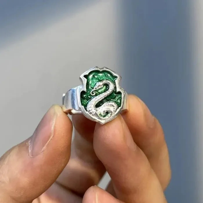 Unisex Gothic Punk Green Snake Wide Open Ring Kpop Gift Symbolic Jewelry