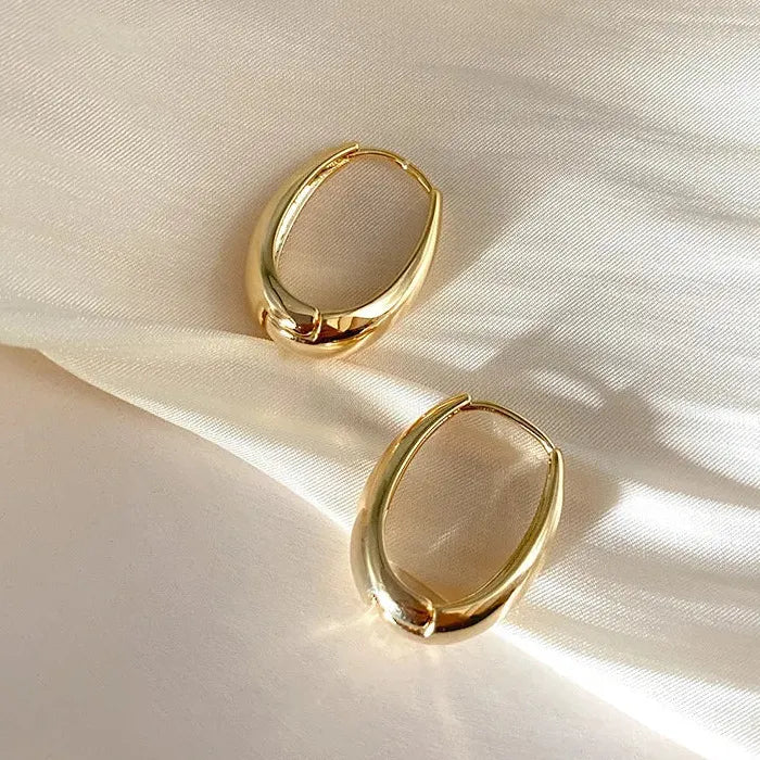 Stainless Steel Star Drop Hoop Earrings Chunky Punk Y2K Jewelry for Women