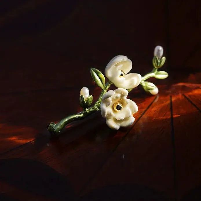Luxury Chinese Style Orchid Brooch Pin Elegant Accessory for Men & Women